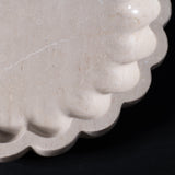 16 x 16 waved white marble plate 