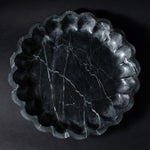 16 x 16 waved black marble plate 