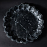 16 x 16 waved black marble plate 