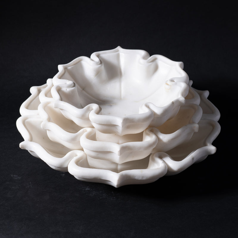 white marble lotus bowl 
