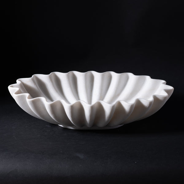 marble oval shaped bowl 
