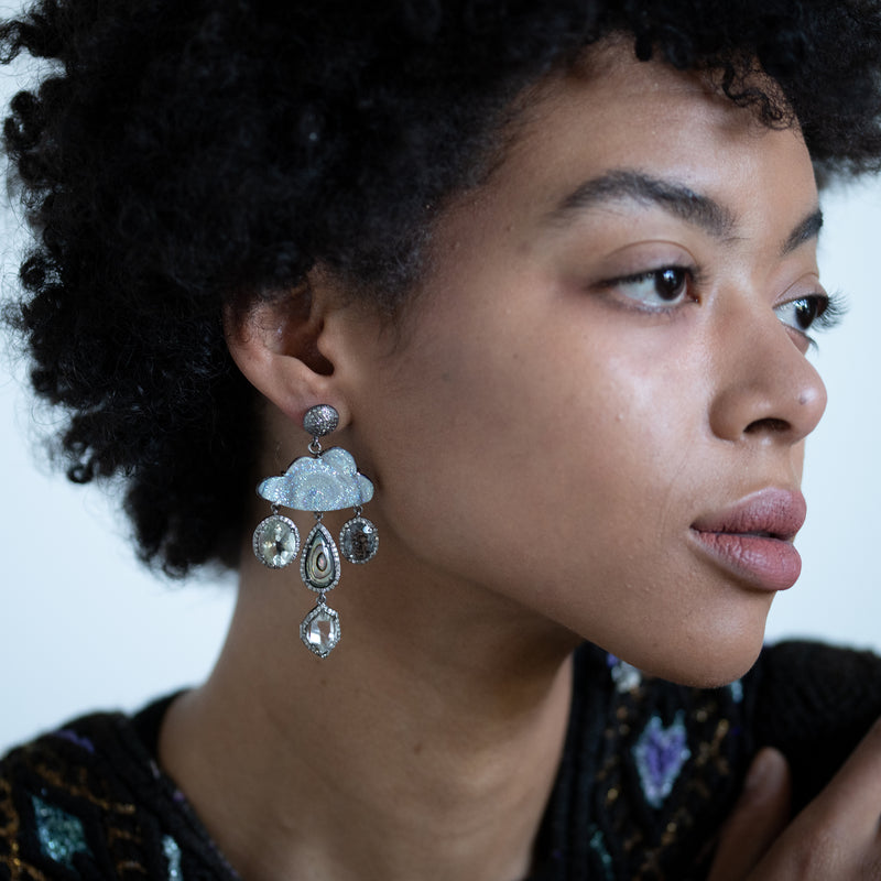 Druzy Cloud Earrings