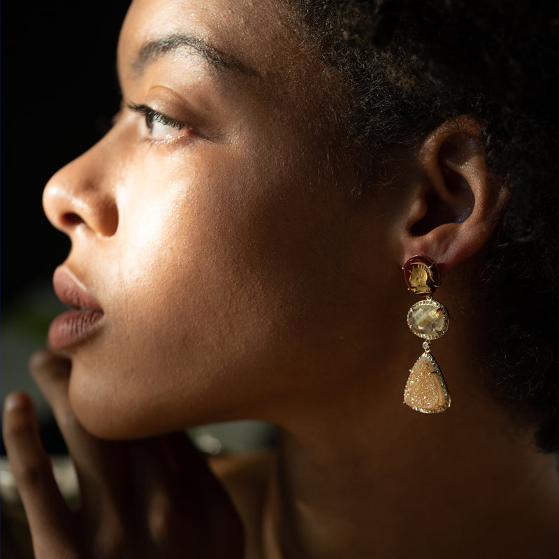 carved carnelian earrings 