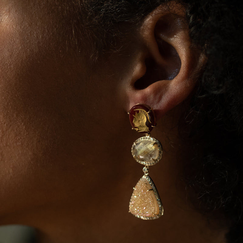 carved carnelian earrings 