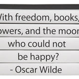 With Freedom Quote Book Stack