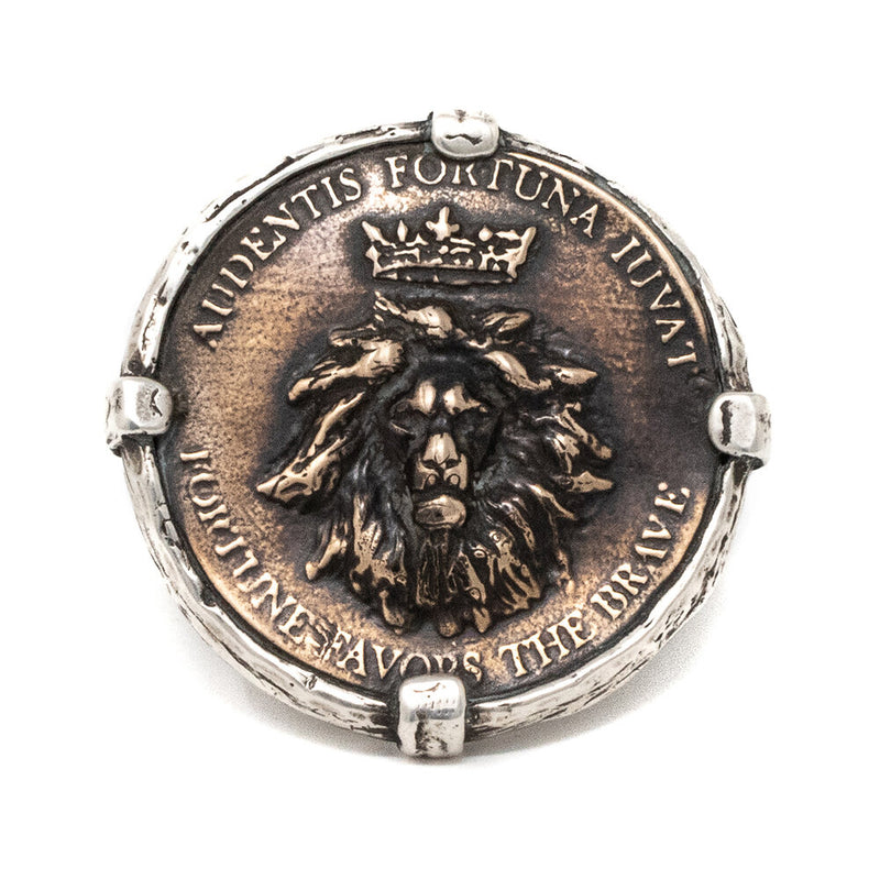 King Lion Statement Coin Ring