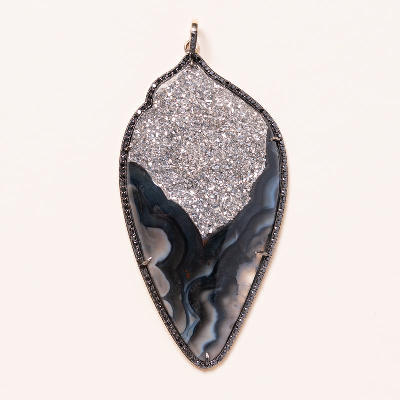 Silver Druzy Pendant