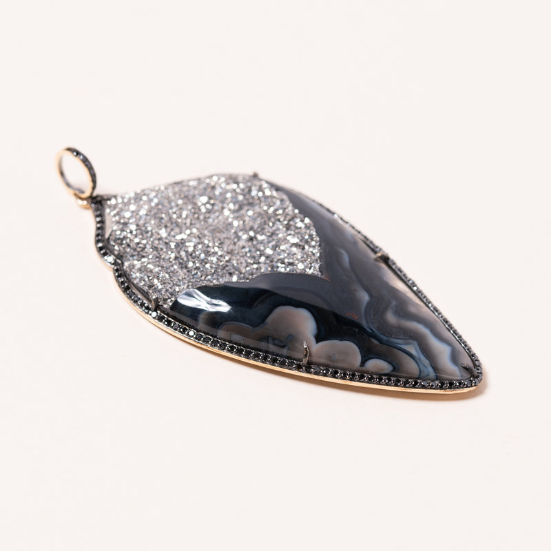 Silver Druzy Pendant