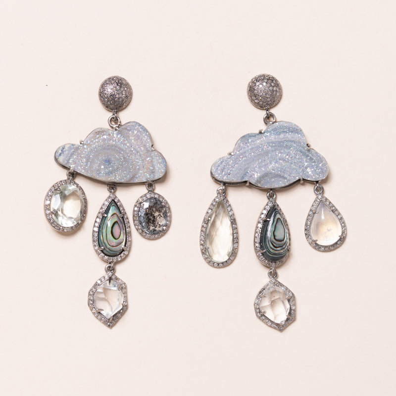 Druzy Cloud Earrings