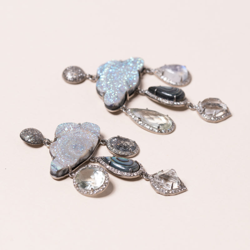 Druzy Cloud Earrings