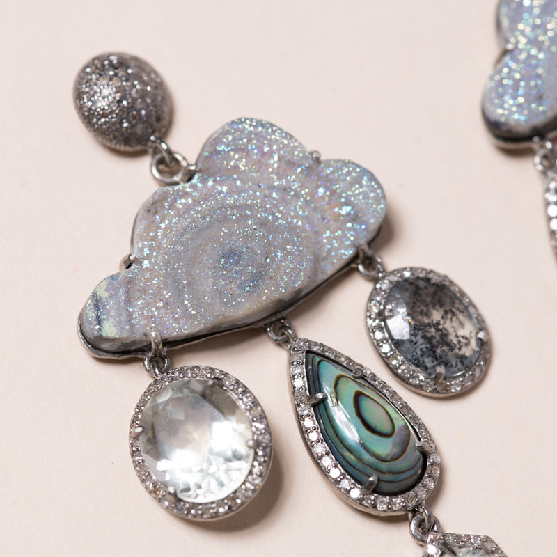 Druzy Cloud Earrings