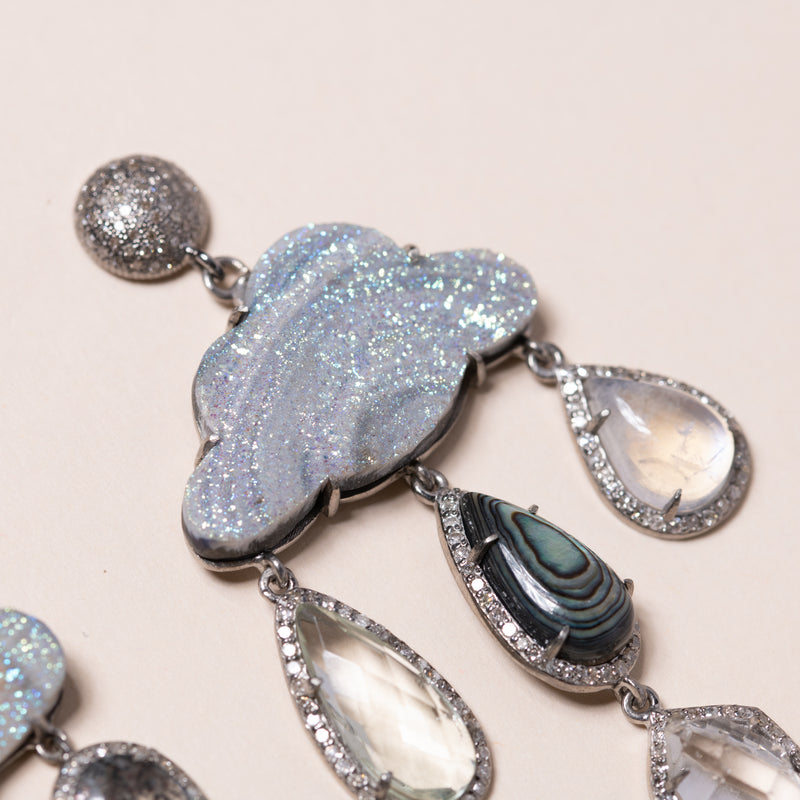 Druzy Cloud Earrings