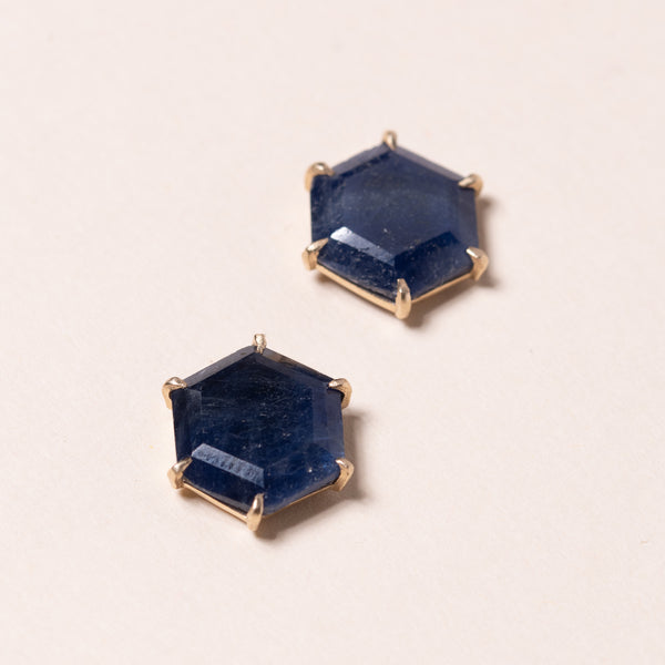Sapphire and 18k Gold Earrings