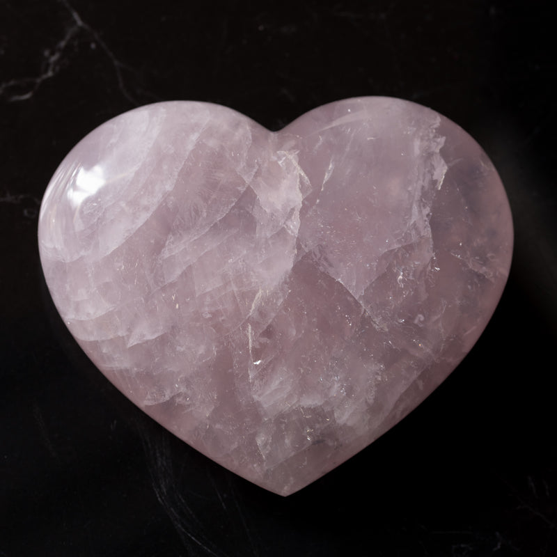 Grande Rose Quartz Heart