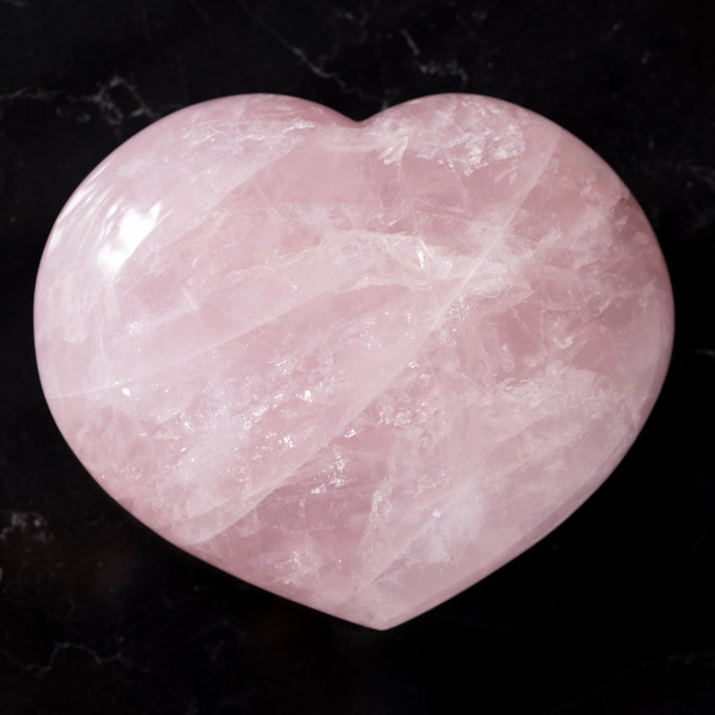 Grande Rose Quartz Heart