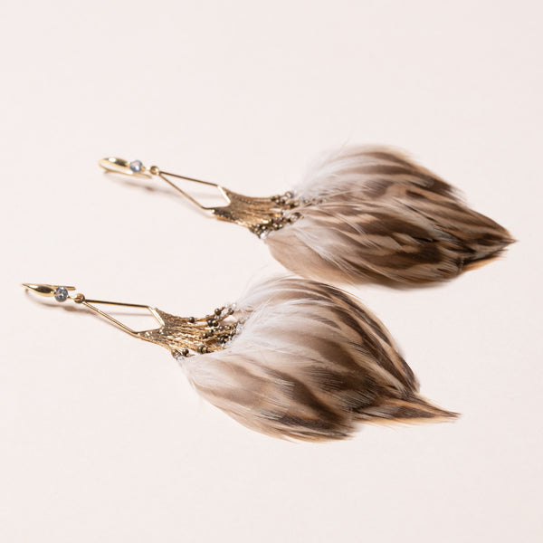 Fringe with Pheasant Feather Earrings
