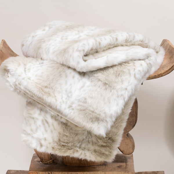 Lynx Faux Fur Throw - 60x86