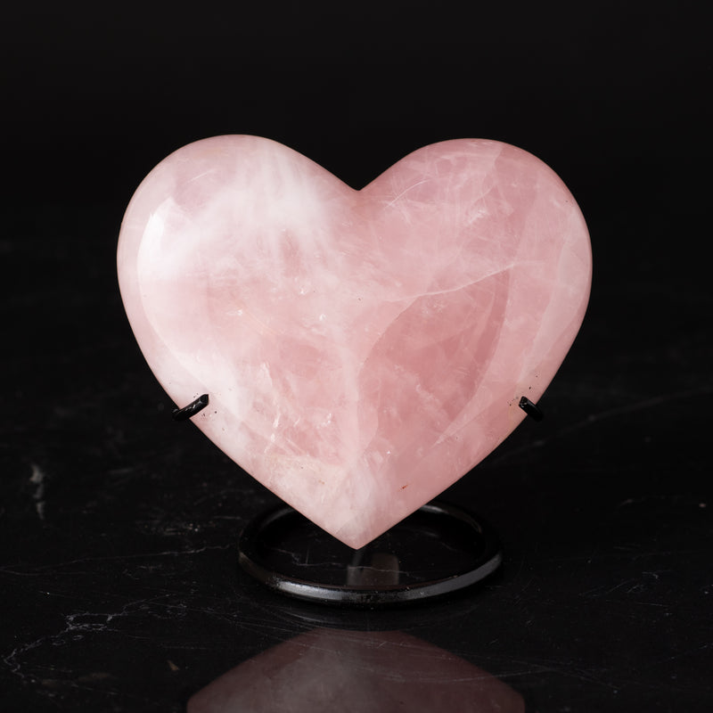 Rose Quartz Heart on Stand