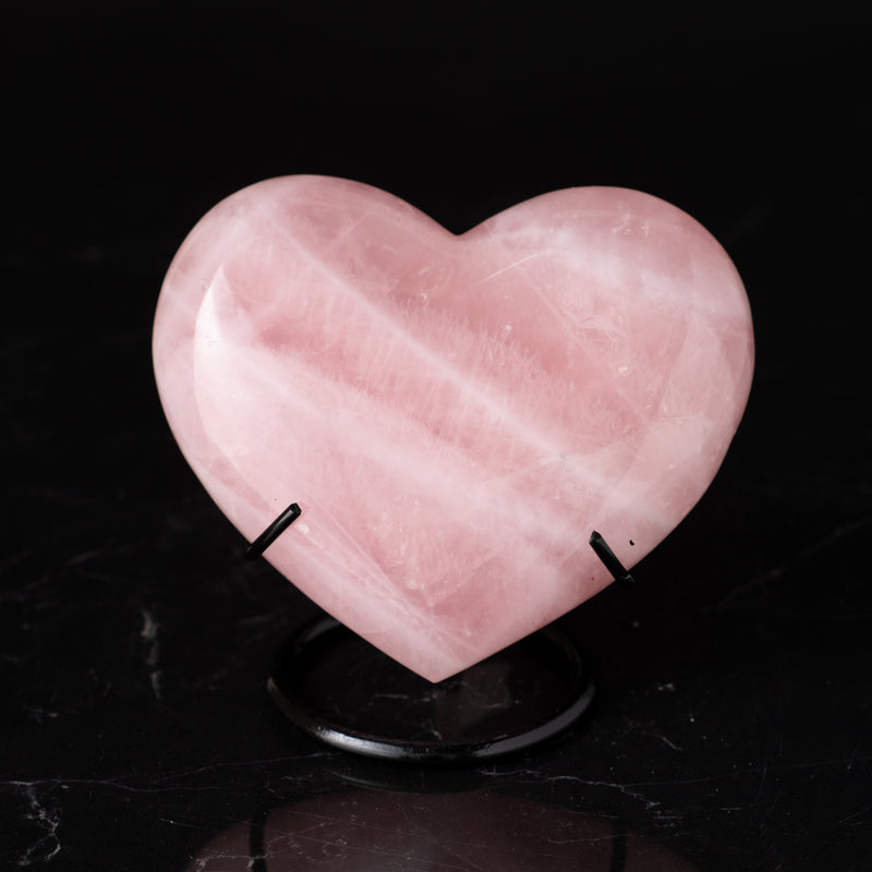 Rose Quartz Heart on Stand