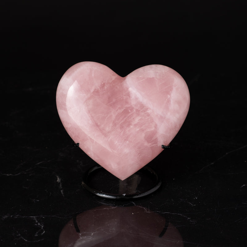 Rose Quartz Heart on Stand