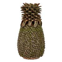 Dark Green Thai Ceramic Pineapple Vase