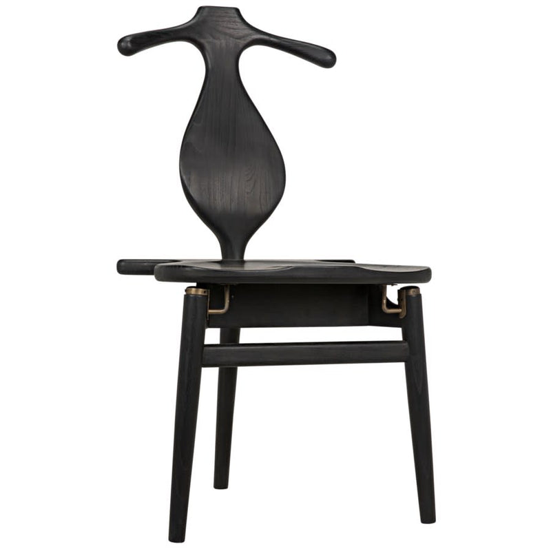 Figaro Chair with Jewelry Box - Charcoal Black