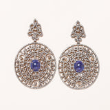 Tanzanite & Pave Diamond Earrings