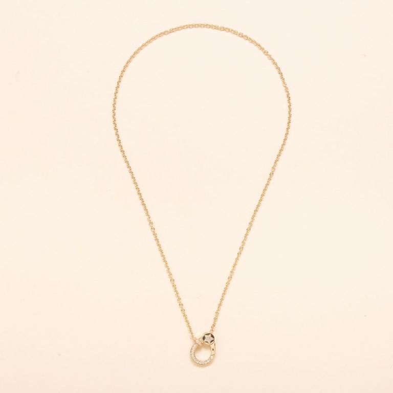 18" Petite Gold Chain with Diamond Star Clasp