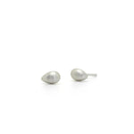 tiny egg studs bright silver Hannah blount 